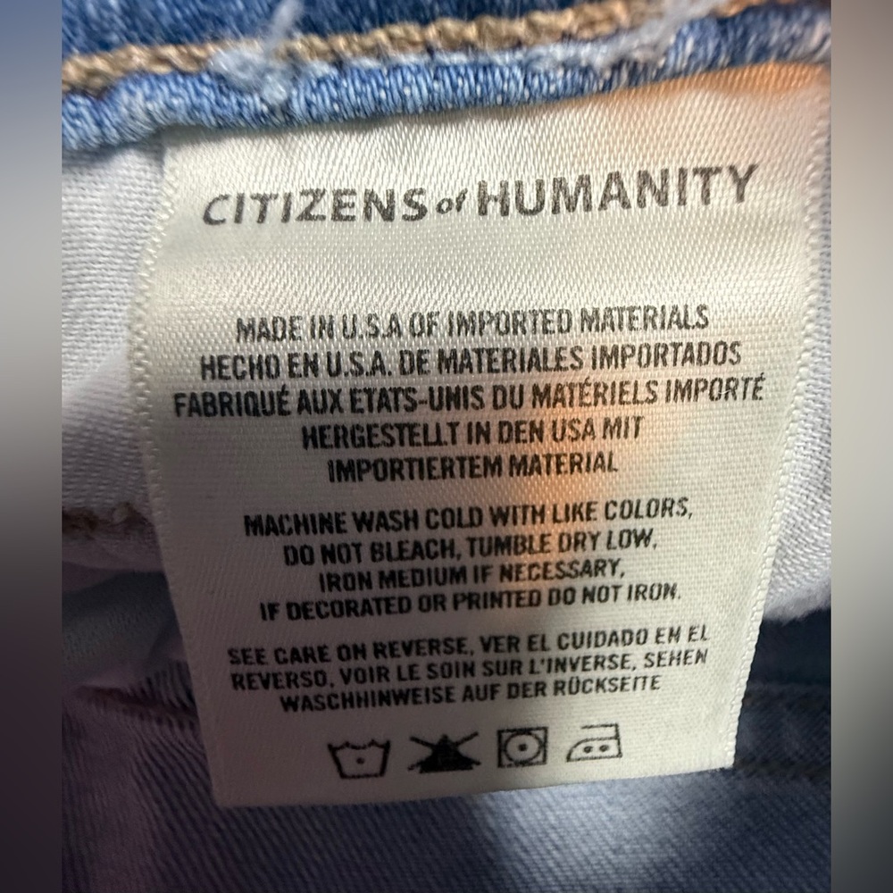 Citizens Of Humanity Emerson slim boyfriend Blue Jeans Distressed 24 - Picture 14 of 16